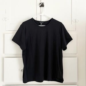 Athleta Black Supima Cotton Short Sleeve Tee Shirt Size L